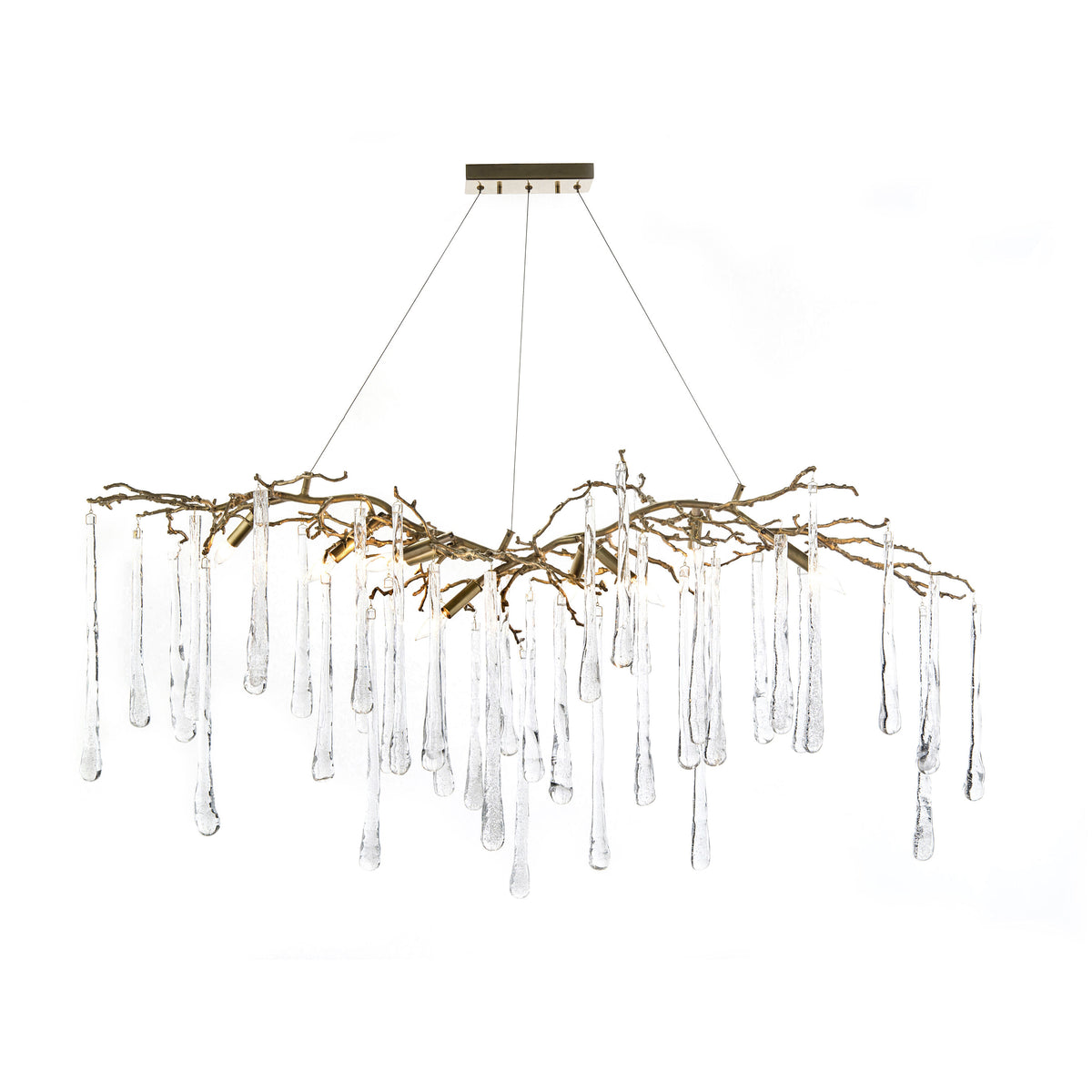 Leeya Nine-Light 19-Inch Brass Chandelier Ceiling Fixture
