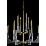 Brass and Acrylic Ceiling Chandelier Light