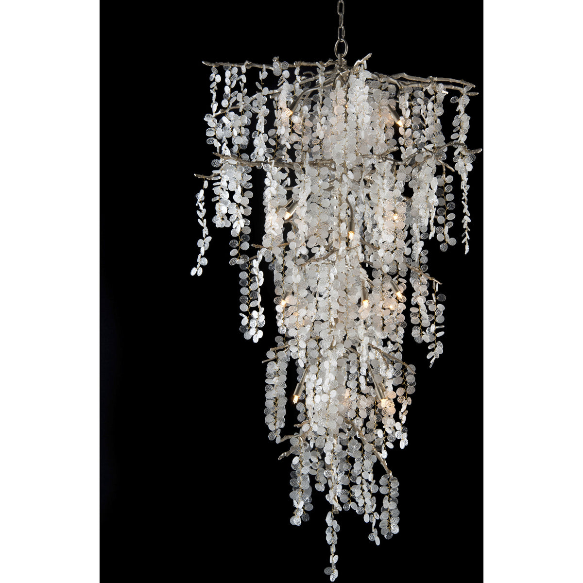 Shiro Noda 21-Light Pale Champagne Chandelier Ceiling Lamp