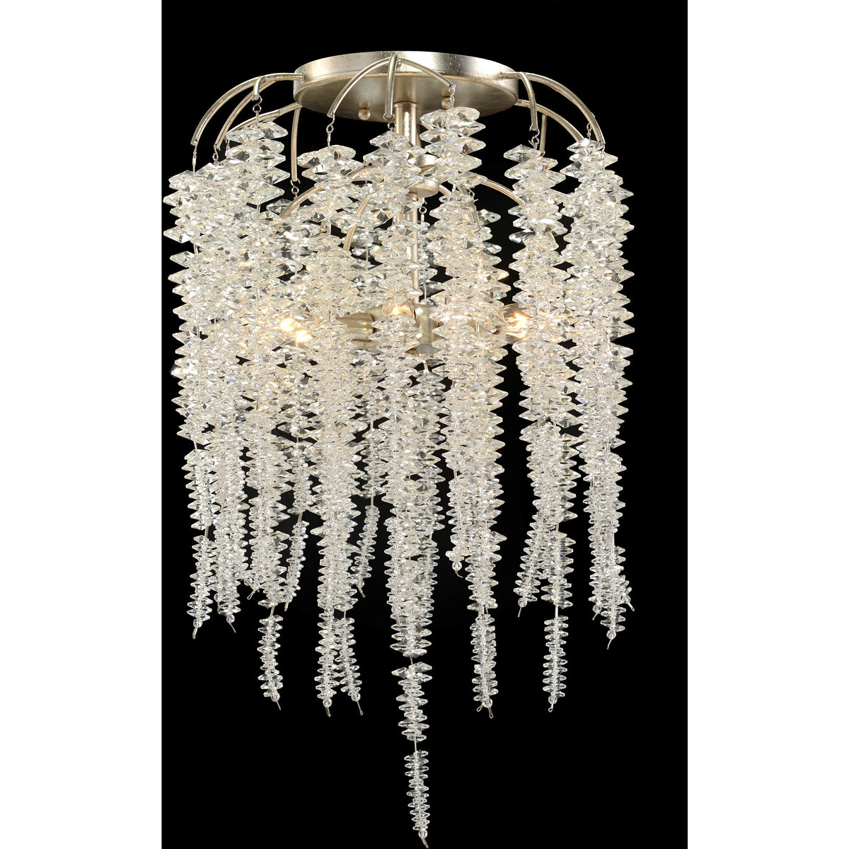 Tiered 6-Light Semi Flush Mount Ceiling Fixture