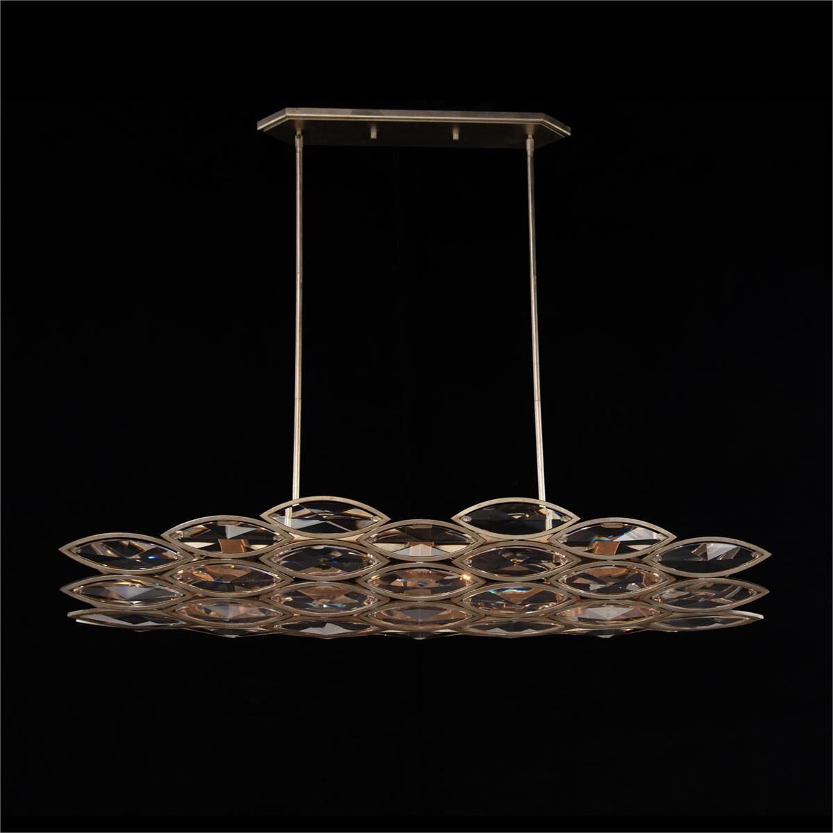 Petaline Six-Light 59.5 Inch Linear Chandelier Ceiling Fixture