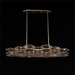Petaline Six-Light 59.5 Inch Linear Chandelier Ceiling Fixture