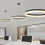 Circular Contemporary Pendant Lighting Aluminum Acrylic LED Kitchen Dining Room Lighting Ceiling Light