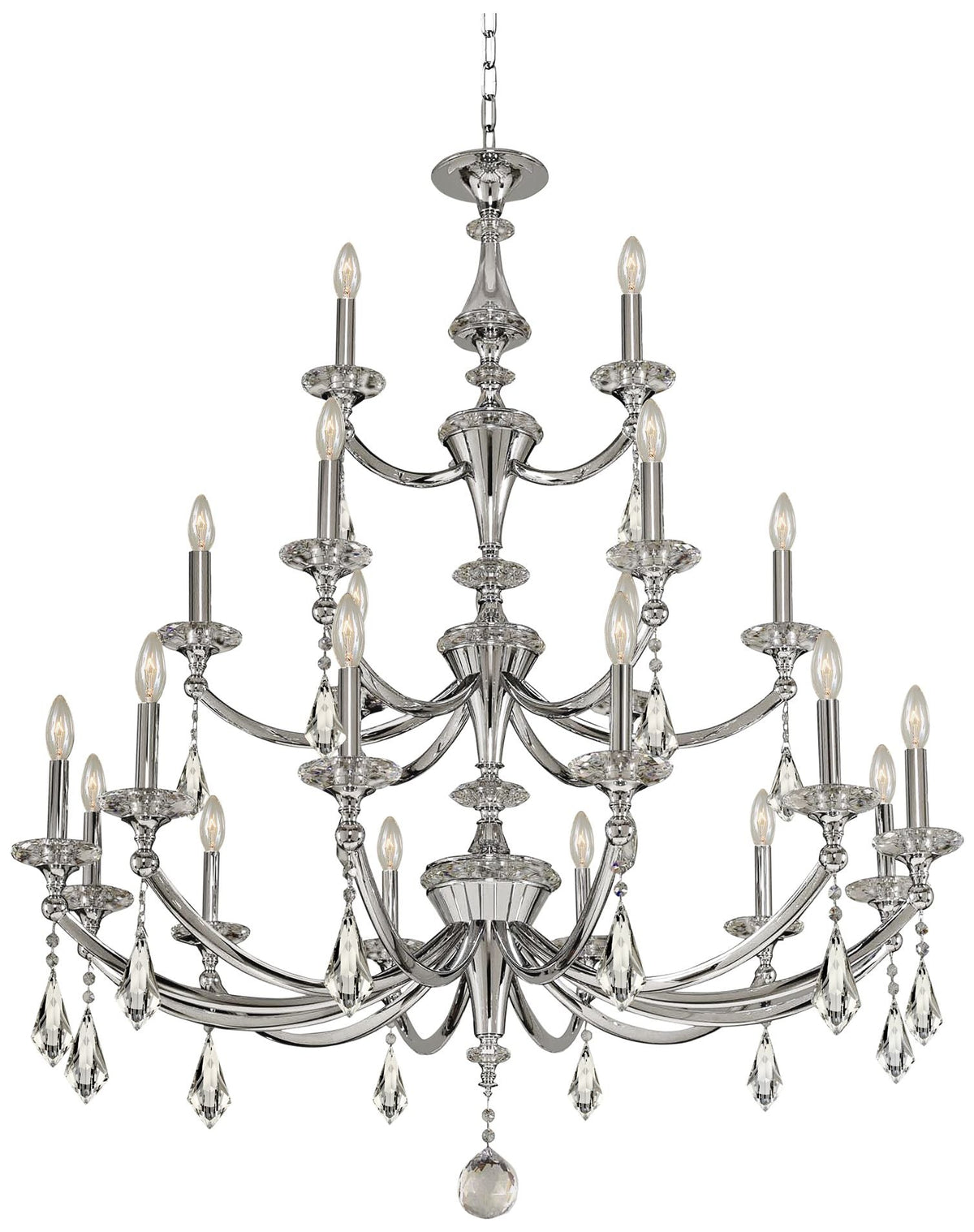 Allegri Floridia 42" Wide Chrome 21-Light Chandelier