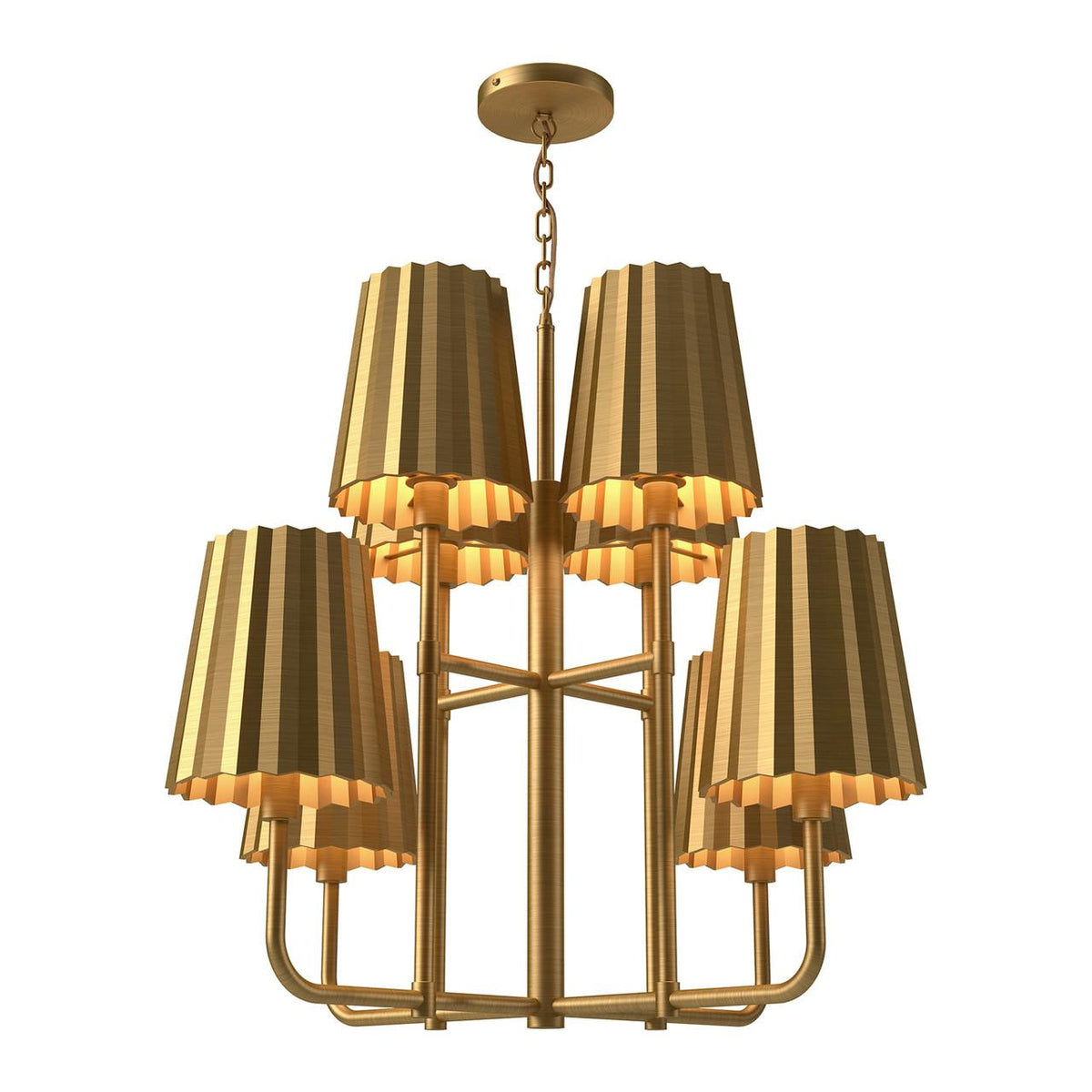 Plisse 8 Light Chandelier