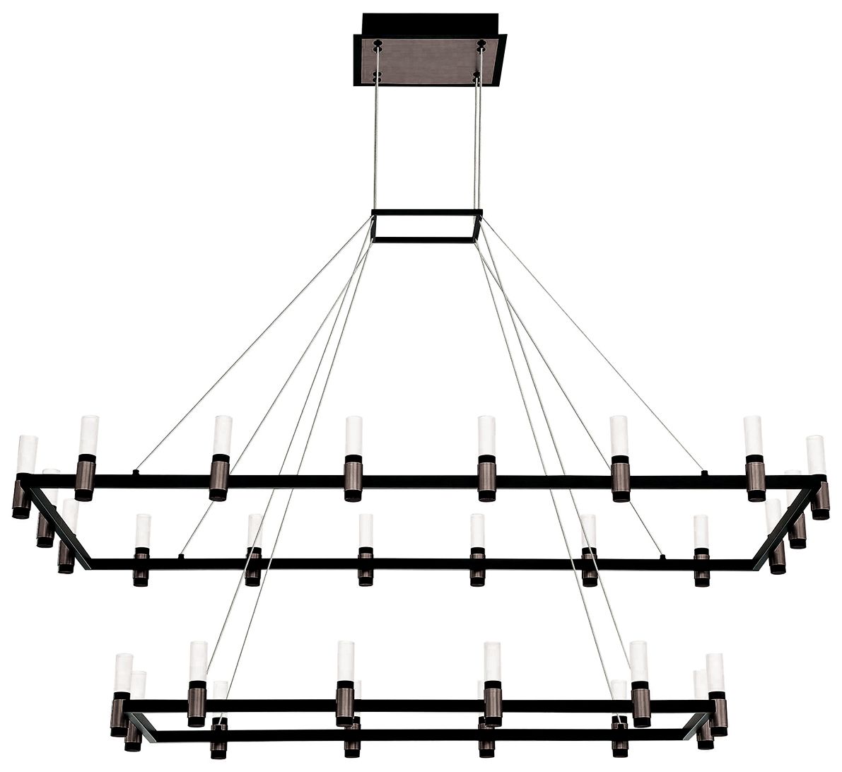 Altamont 51 3/4" Wide Black 30-Light LED Chandelier