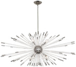 Andromeda Chandelier Polished Nickel Clear Acrylic Rods 45"