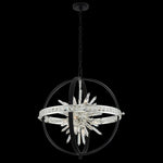 Angelo 26"W Black Silver 10-Light Crystal Orb Pendant Light