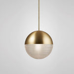 Round Ball Electroplated Glass Metal LED Nordic Pendant Lighting Island Light