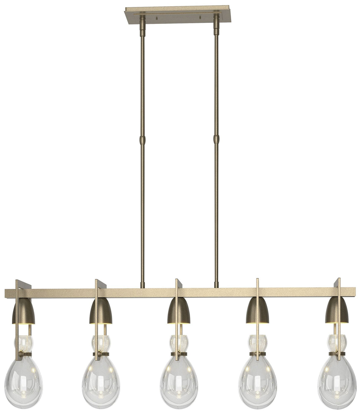 Apothecary 40.5" Wide Soft Gold Pendant