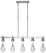Apothecary Pendant - Platinum Finish - Clear Glass - Standard Height