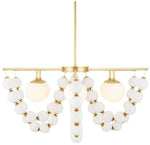 ArteriorsGenesis Chandelier 42" Opal Antique Brass