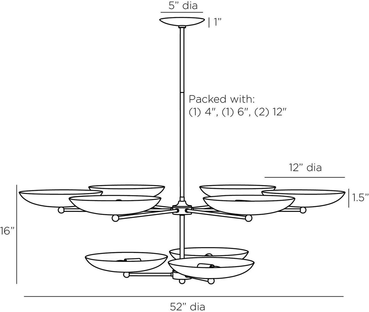 Griffith Two Tiered Chandelier