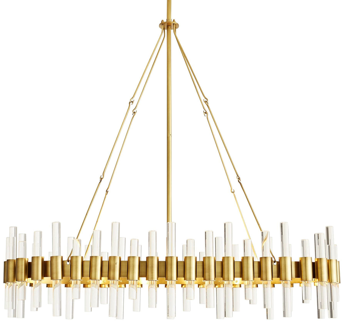 Arteriors Home Haskell 43" Wide Antique Brass Chandelier