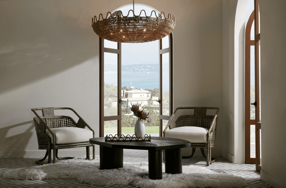 Round Layered Raindrop LED Chandelier