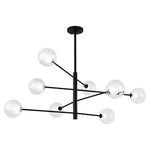 Linear Sputnik Chandelier Black Coolest Chandeliers for Living Room 8 Bulbs
