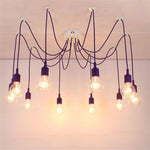 Cluster Spider Pendant Lighting 10-heads DIY Adjustable Ceiling Lights
