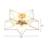 Unique Metal Star Design LED Modern Ceiling Lights Flush Mount Lighting
