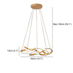 Interwoven Wave Design Chandelier Light Mid Century Chandelier