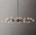 Boule De Cristal Clear Glass Oval Chandelier 72"