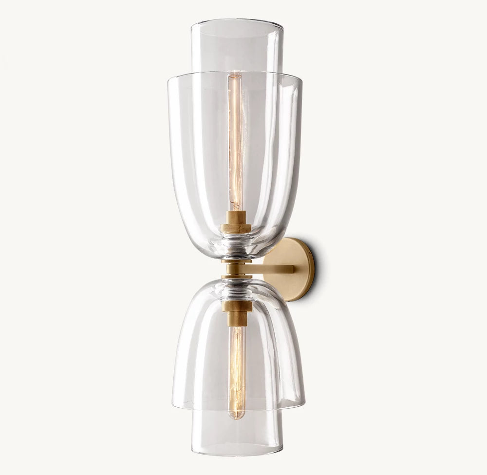 Blom Clear Glass Cloche Grand Sconce