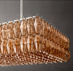 Chiara Smoke Glass Rectangular Chandelier 54"