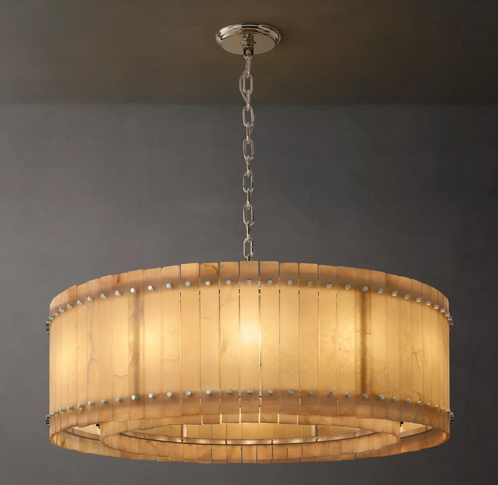 San Marco Alabaster Round Chandelier 48"
