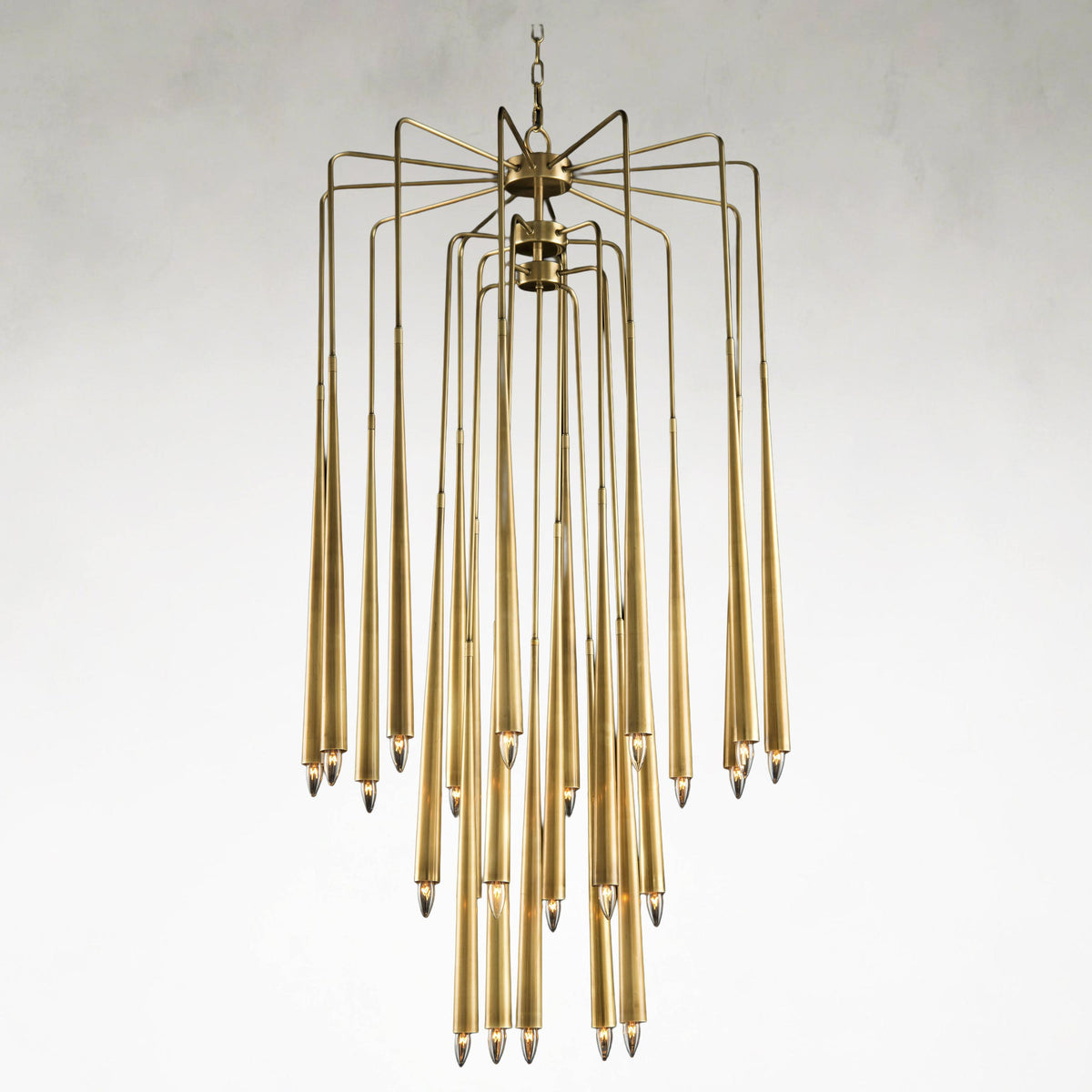 Hans 23-Light Brass Ceiling Chandelier