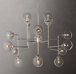 Bistro Globe Clear Glass Chandelier 56"