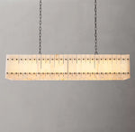 San Marco Alabaster Linear Chandelier 54"