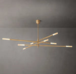 Rousseau 8-Light Mobile Etched Rod Chandelier