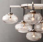 Cabrette Clear Glass Linear Chandelier 72"