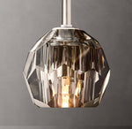 Boule De Cristal Smoke Glass Rod Pendant