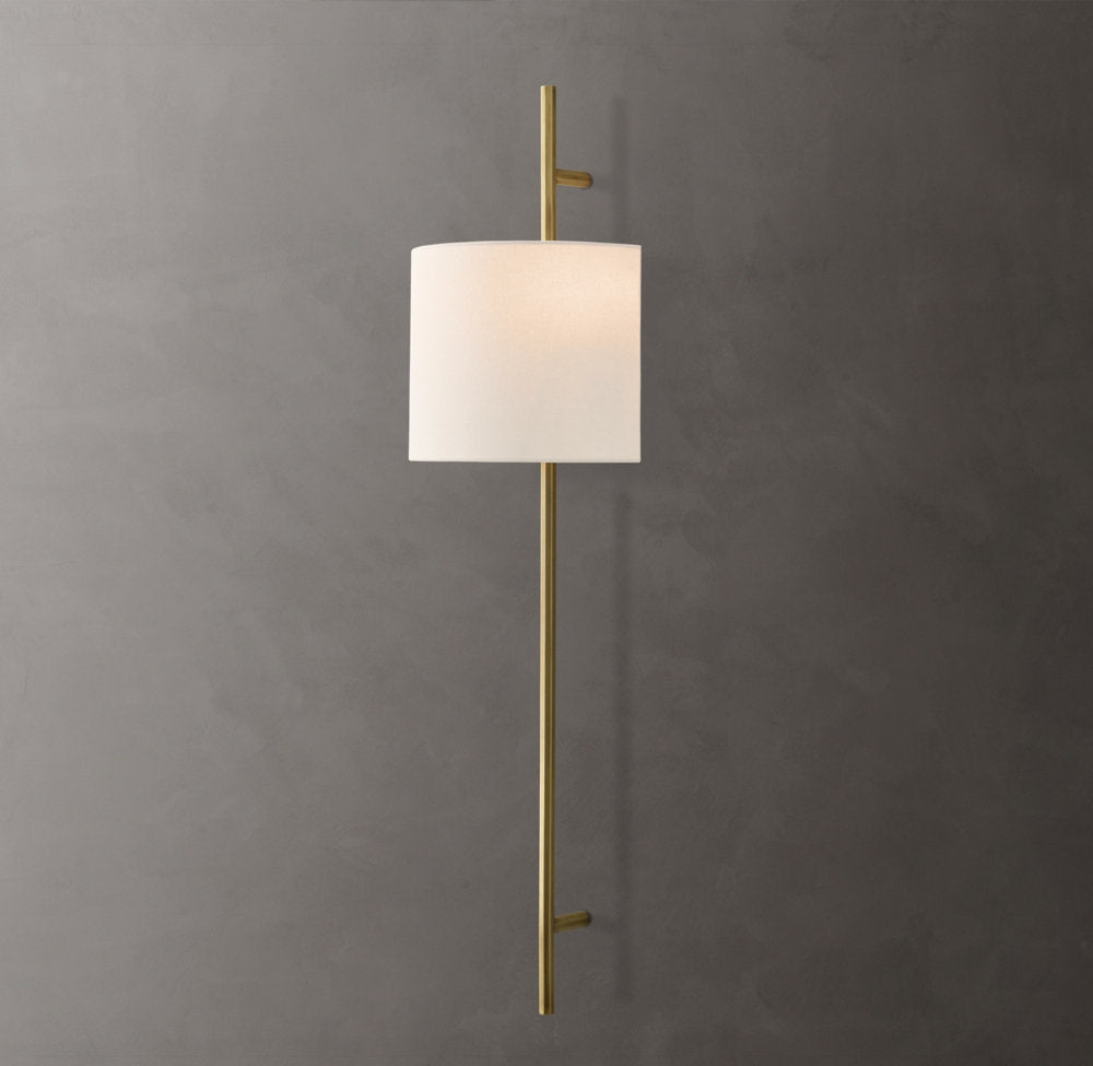 Vela Octagonal Bar Sconce - Round Shade