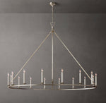 19TH C. ENGLISH OPENWORK ROUND CHANDELIER 72"