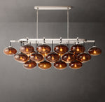 Cabrette Amber Glass Linear Chandelier 72"