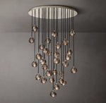 Boule De Cristal Smoke Glass Round Cluster Chandelier 40"