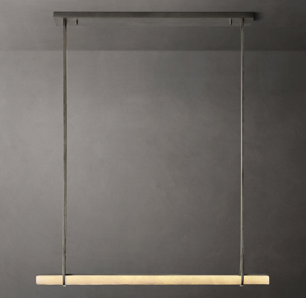 Audubon Alabaster Single Bar Linear Chandelier 60"