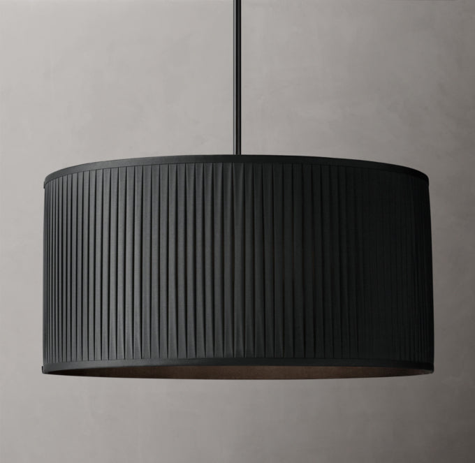 Reed?Pleated Drum Pendant
