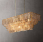 Sirene Clear Glass Rectangular Chandelier 59"