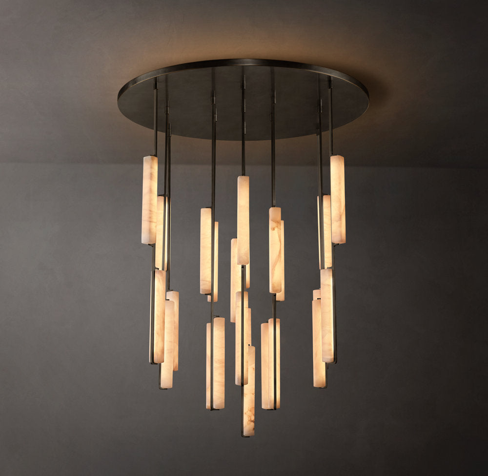 Audubon Alabaster Round Chandelier 56"