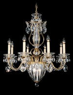 Bagatelle Chandelier, 11-Light, French Gold, Clear Swarovski Crystal, 26.5"W (1248-26S 1813R2)