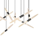 Ballet 27 1/4"W 13-Light Spreader Satin Black LED Pendant