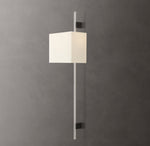Vela Round Bar Sconce - Rectangular Shade