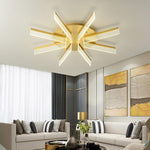 12 Lights Circular Linear Design LED Nordic Flush Mount Ceiling Lights