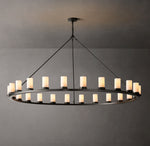 Ondra Round Milk Glass Chandelier 72"