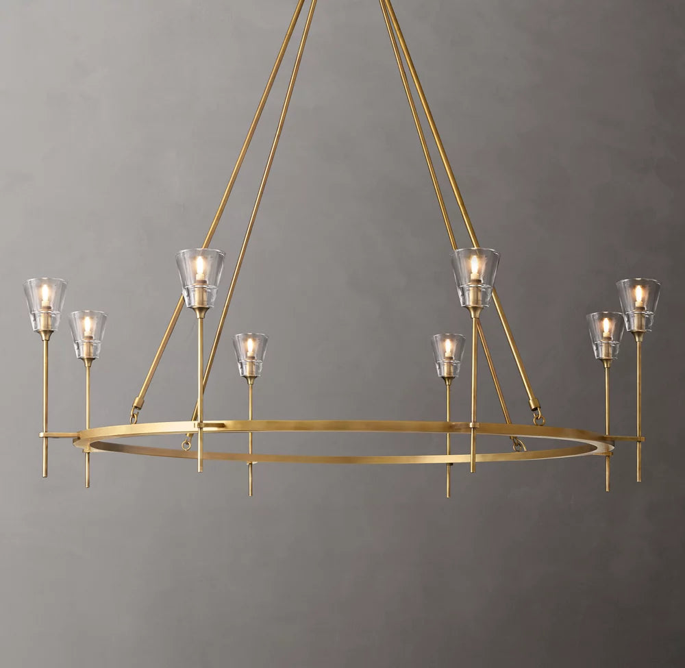 Torche De Verre Round Chandelier 58"