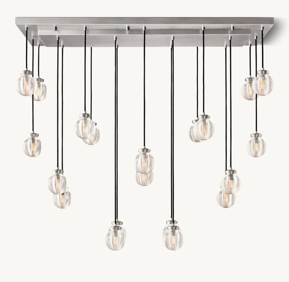 Pearl Rectangular Chandelier 54"