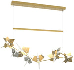 Belladonna 50.3"W Sterling Accented Modern Brass Standard LED Pendant