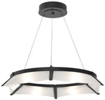 Bento 32.8"W Black Standard LED Pendant With Spun Frost Shade